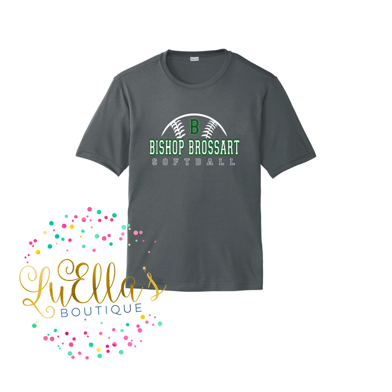 BB Green and White Softball Design