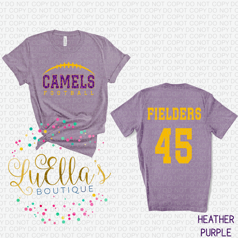 Glitter Camels Football with Personalization