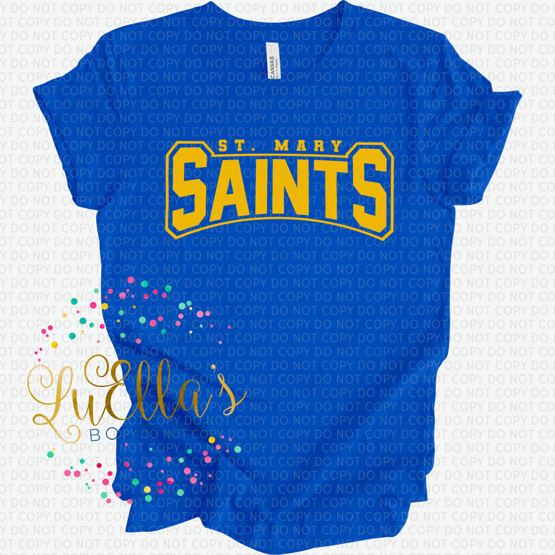 St. Mary Saints Outlined Gold