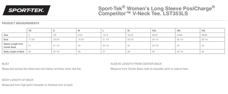 Ladies Fit Sport Tek Posi Charge Long Sleeve Tee