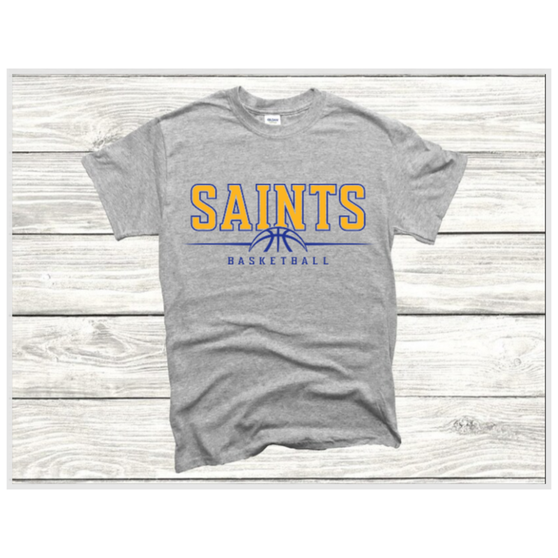 Saints Basketball Gold and Blue