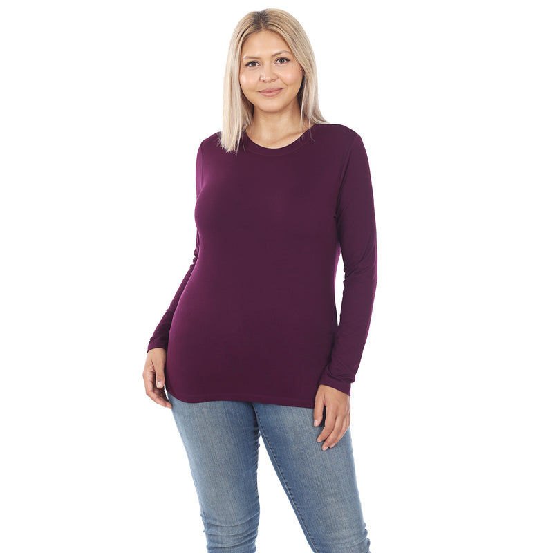 Curvy Basic Long Sleeve Tee