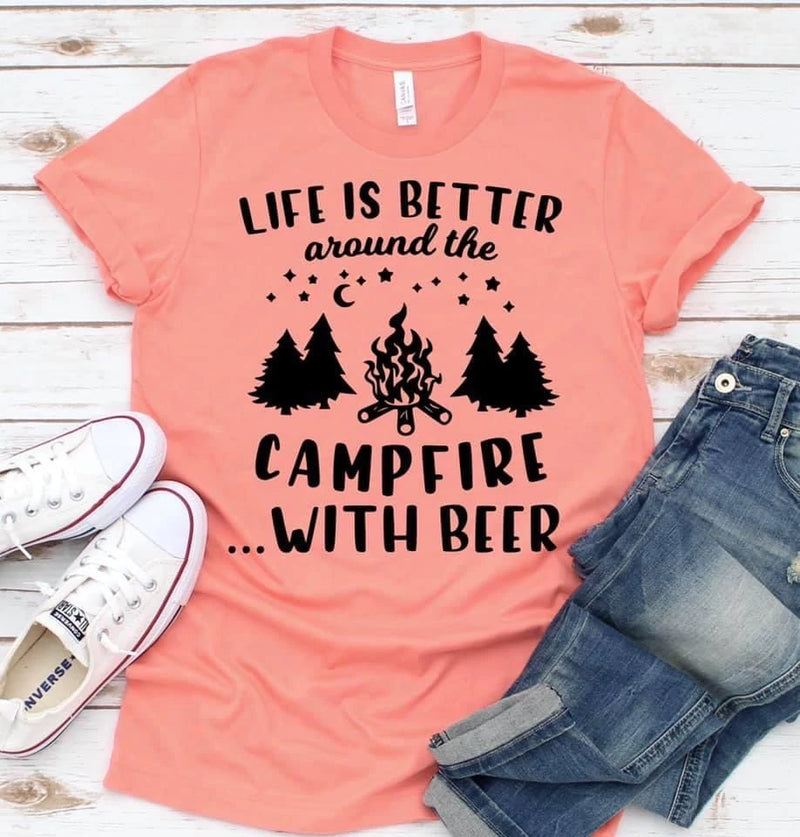 Life is better around the campfire with beer