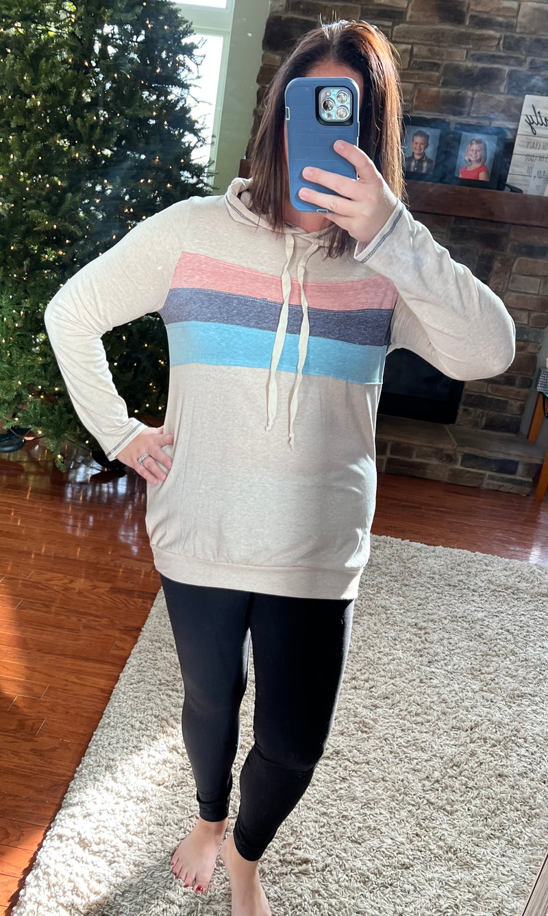 Colorblock Hooded Tunic